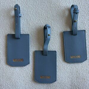 Moschino Blue Luggage Tags